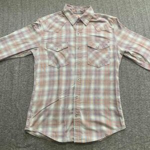 Wrangler Long Sleeve Button Up Shirt Mens Small Plaid Vintage Style Workwear